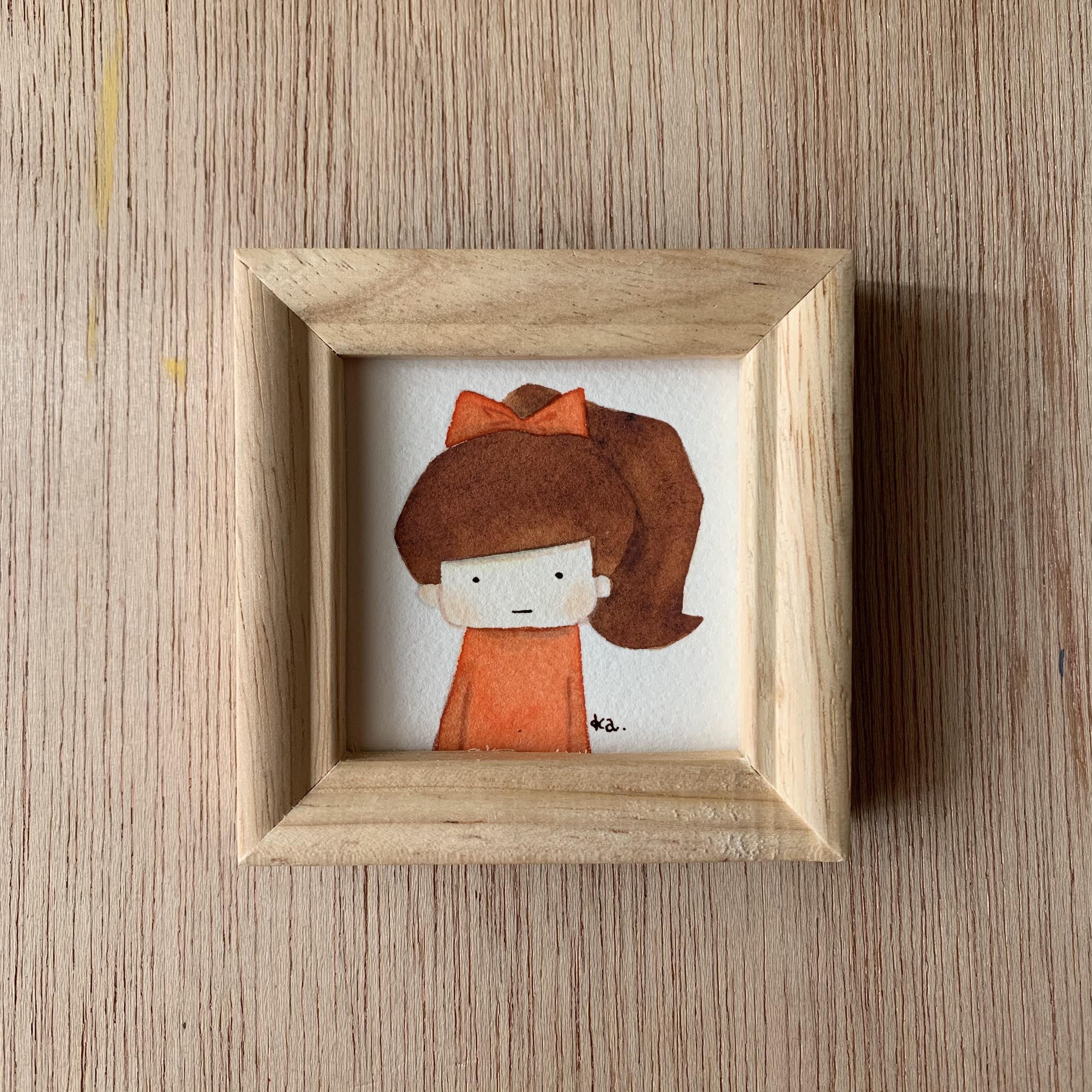 「あの子」シリーズ③ミニ額　原画