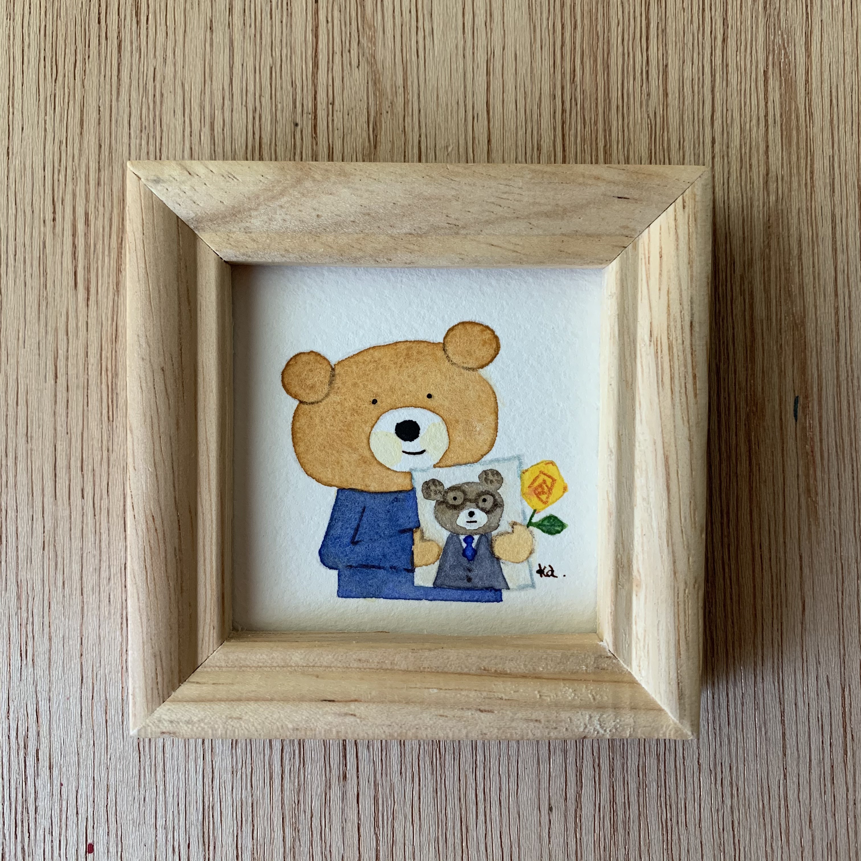 特集掲載作品「お父さんの日」ミニ額　原画