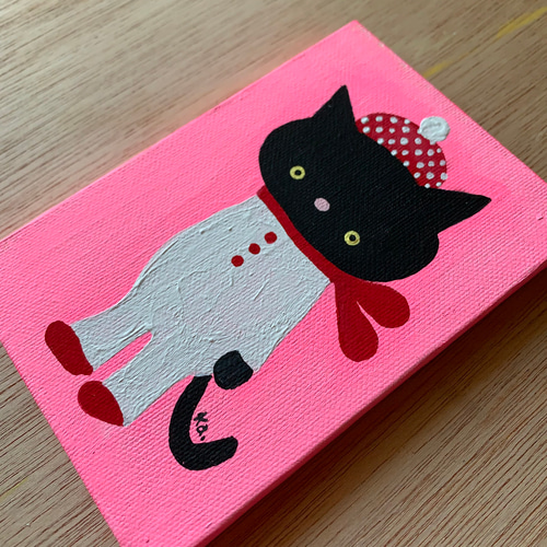 黒猫さん」キャンバス画 絵画 pukkoa_kats 通販 12257377