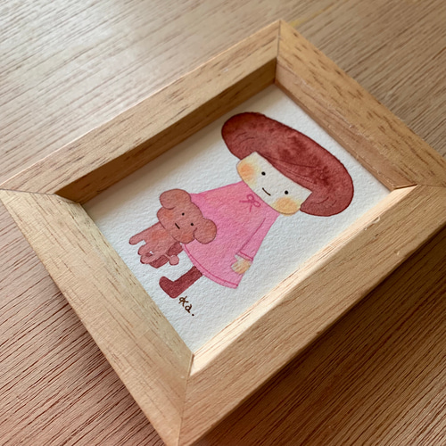 特集掲載作品「もっともっと」ミニ額 原画 イラスト pukkoa_kats
