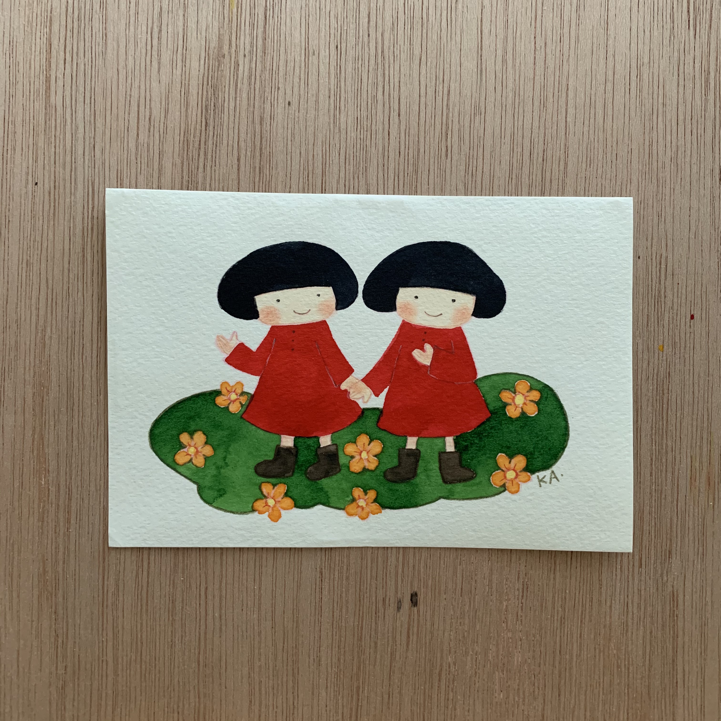 「森の中へ」原画　送料無料