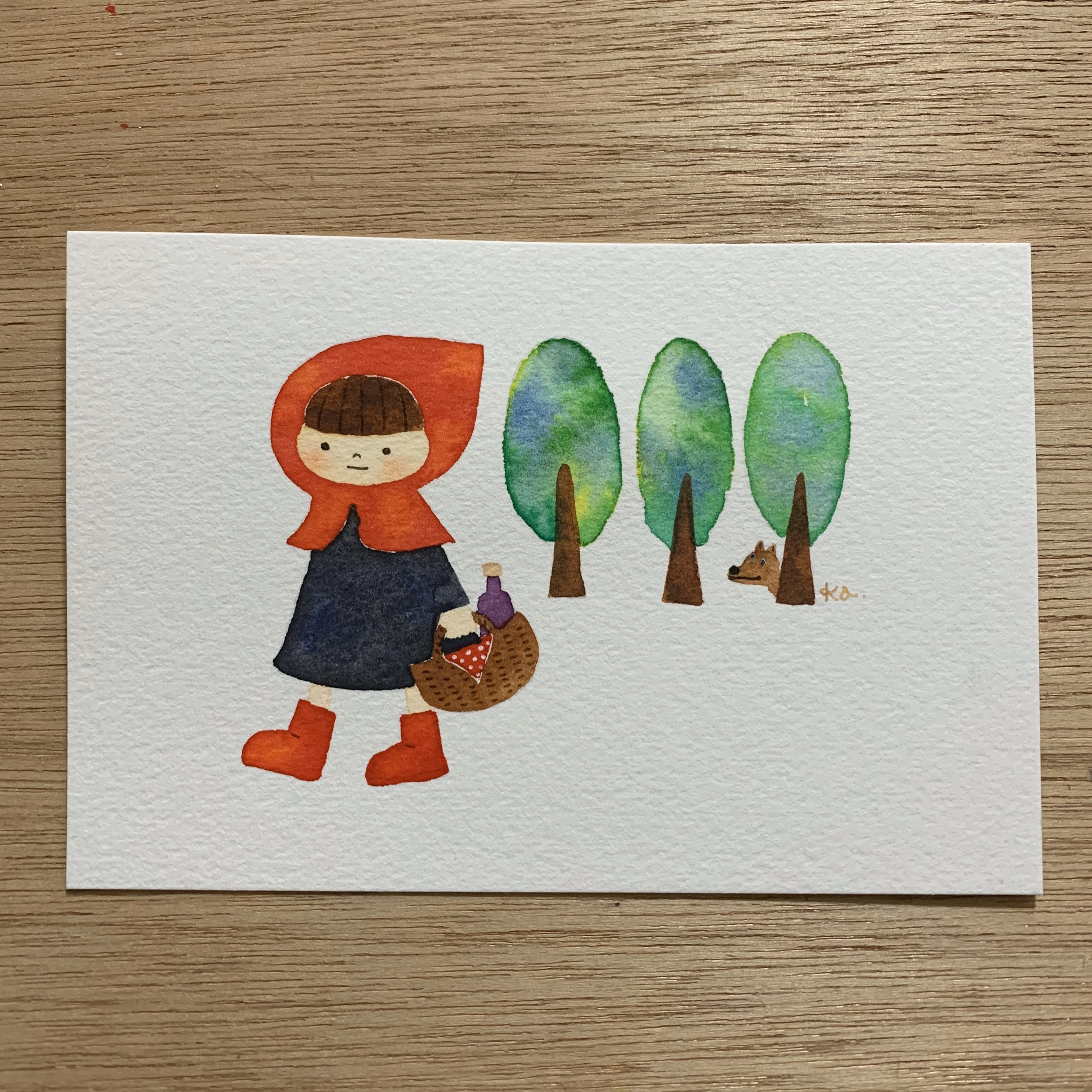 特集掲載作品「おつかいに」赤ずきんちゃんより