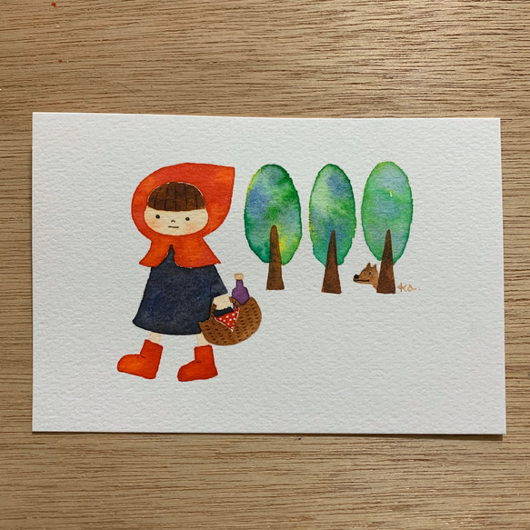 赤ずきんちゃん ハンドメイドパステル画 絵画アート原画 特集掲載作品