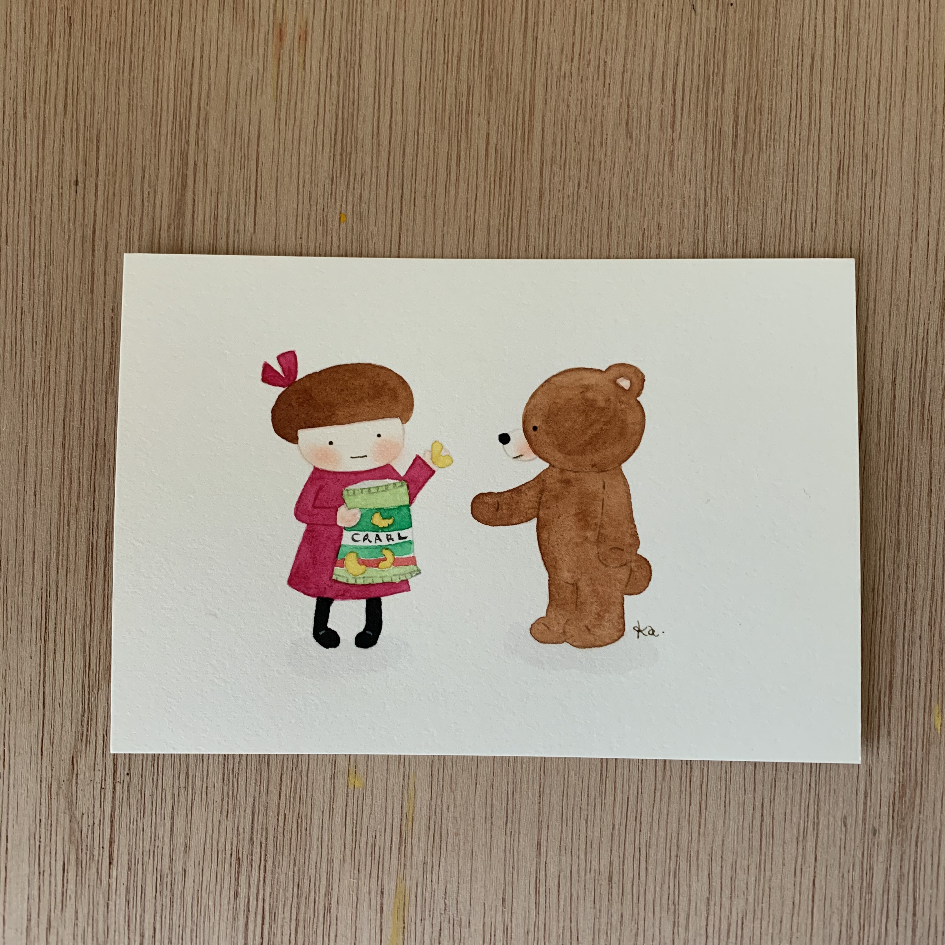 「おひとつどうぞ」原画　送料無料