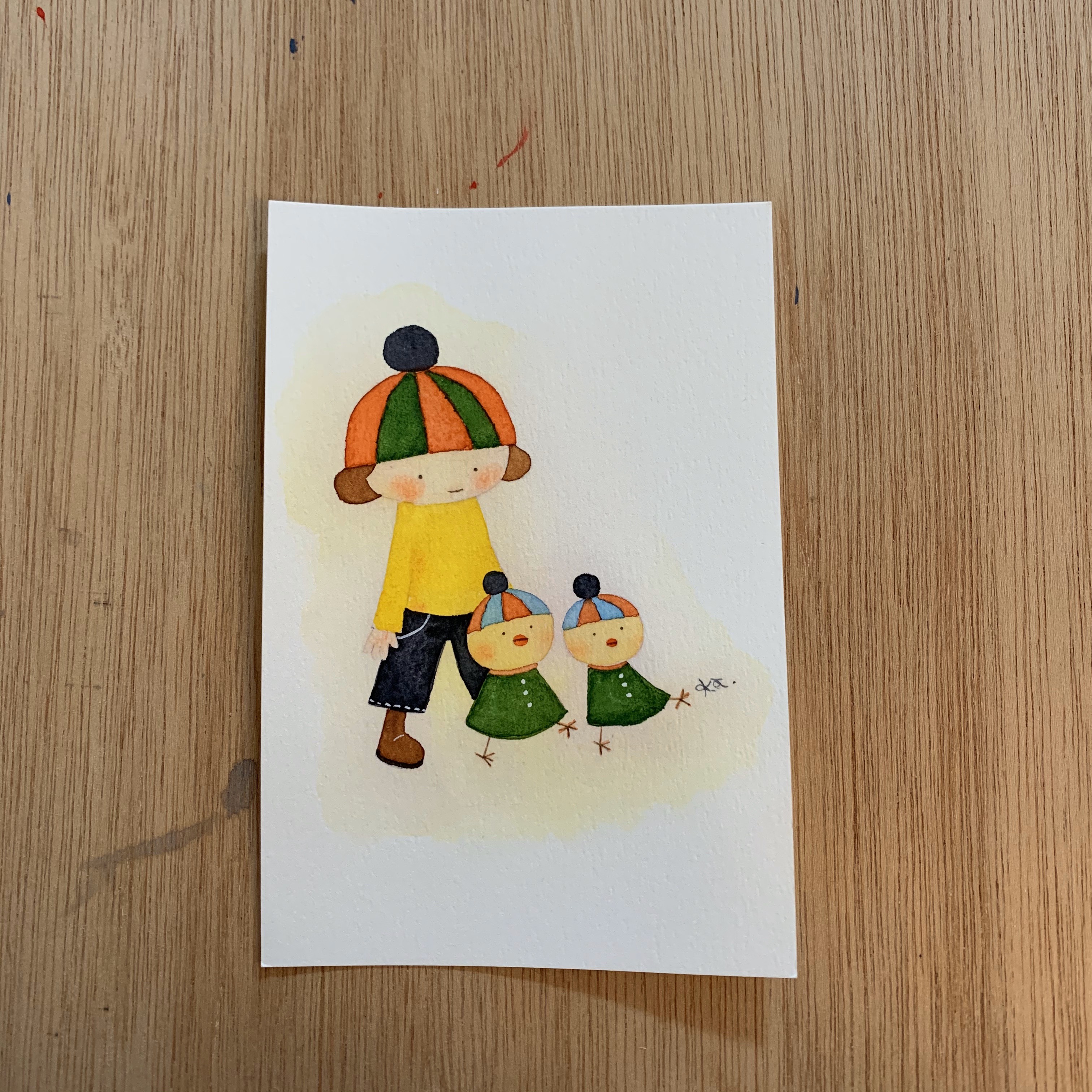 「休日の午後の鳥」原画　送料無料