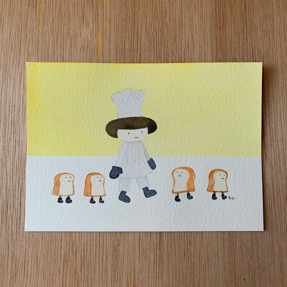 水彩画 煩わしい 原画 行進 水彩画 煩わしい 原画 行進