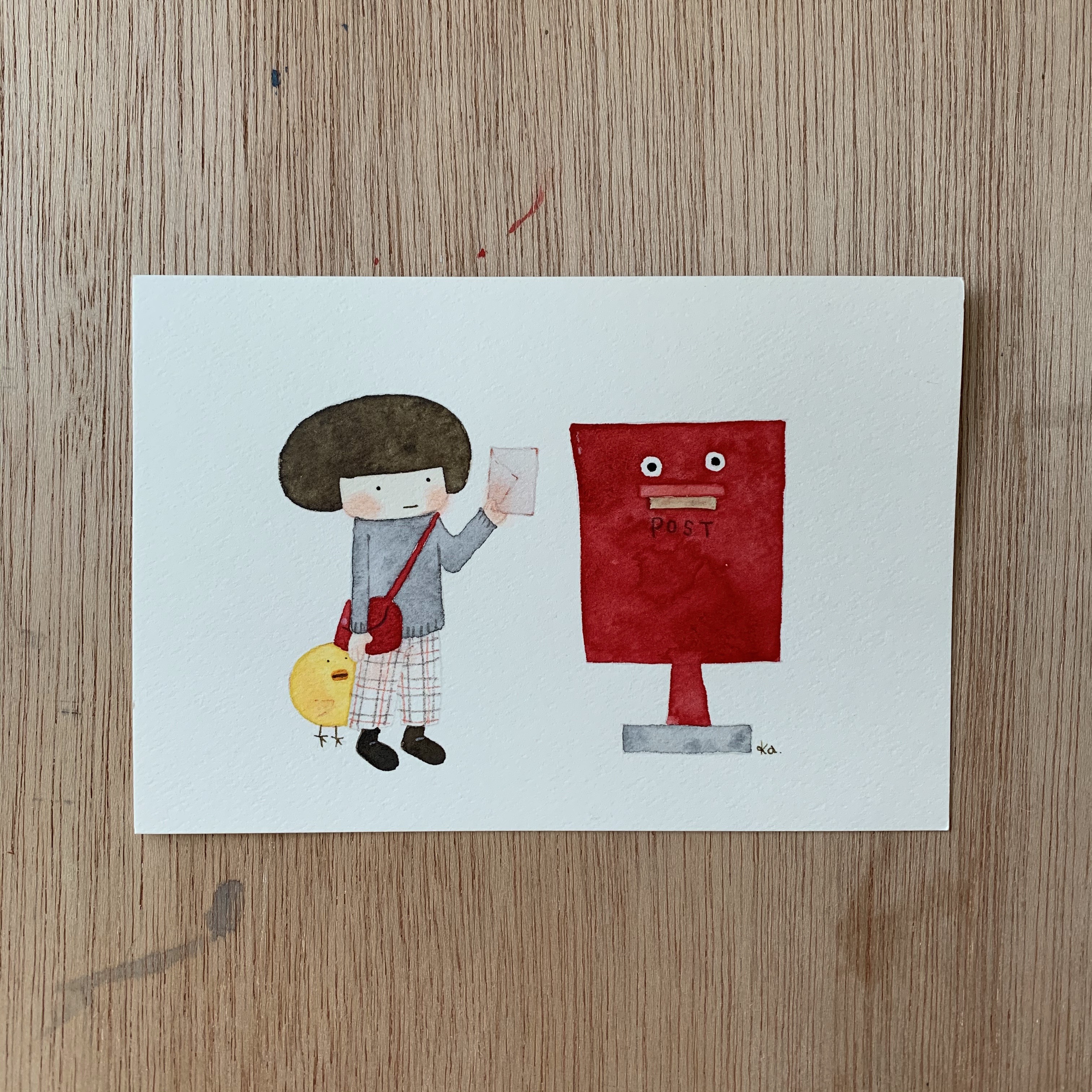 「不思議なポスト」　原画　送料無料