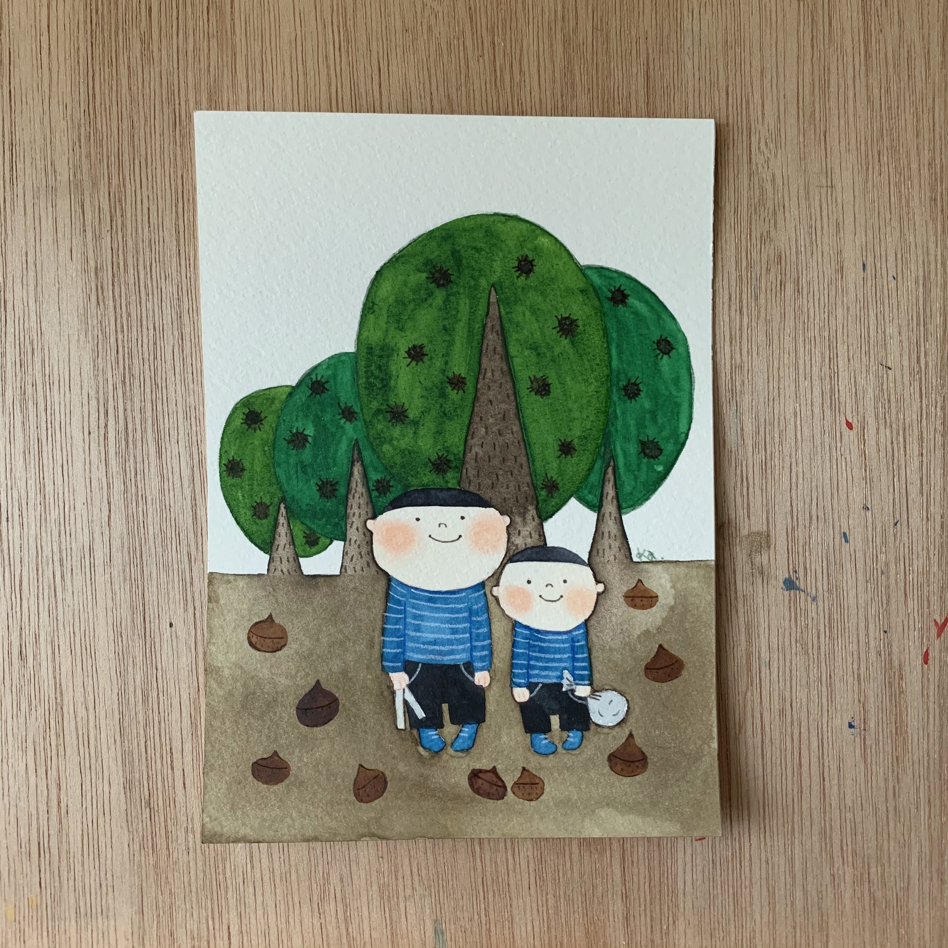 「僕らの栗ひろい」原画　送料無料