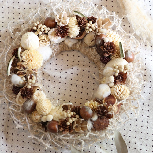 木の実のリース ドライフラワー G-Style 通販 10210197｜Creema(クリーマ)