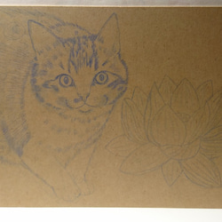 【B5】猫さんのリアルな似顔絵オーダーメイド【マット入りの額つき】 2枚目の画像