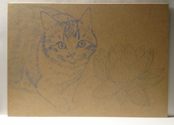 【B5】猫さんのリアルな似顔絵オーダーメイド【マット入りの額つき】 2枚目の画像