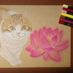 【B5】猫さんのリアルな似顔絵オーダーメイド【マット入りの額つき】 4枚目の画像