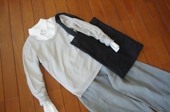 白いリネンのウェストシェイプシャツ　Lサイズ 5枚目の画像