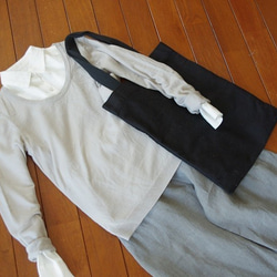 白いリネンのウェストシェイプシャツ　LLサイズ 5枚目の画像