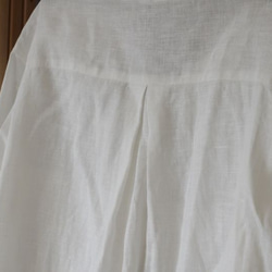 白いリネンのシャツワンピ　Mサイズ 4枚目の画像