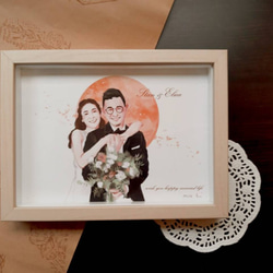 【CHENLIYU】客製化 畫像 人像插畫 寵物 情侶 婚禮 彌月 第1張的照片