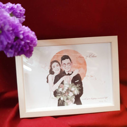 【CHENLIYU】客製化 畫像 人像插畫 寵物 情侶 婚禮 彌月 第4張的照片
