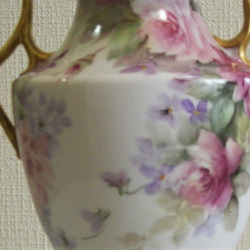 前田様ご予約済み♡cabinet vase(ローズ＆ヴァイオレット）高さ25㎝ｘ横15㎝ 7枚目の画像