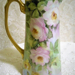 hand painted rose vase 4枚目の画像
