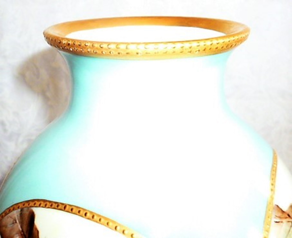 ♡hand painted  vase (いちご花瓶）高さ29㎝　　　　 3枚目の画像