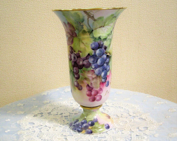 ♡hand painting vase (花瓶)高さ２５㎝ 1枚目の画像