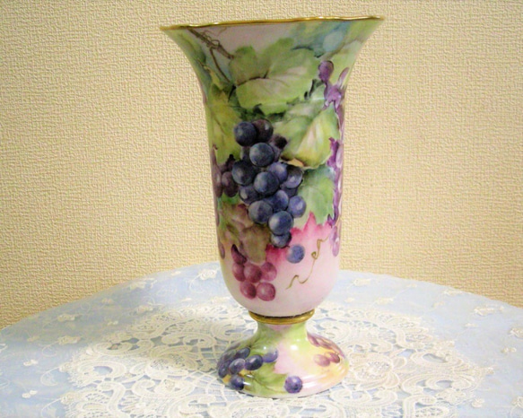 ♡hand painting vase (花瓶)高さ２５㎝ 2枚目の画像