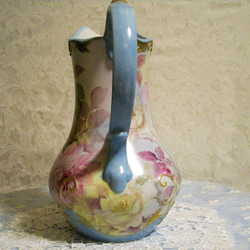 手描き上絵付♡hand painted rose pitcher  (水差し）高さ27㎝ 5枚目の画像