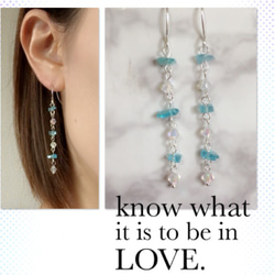 しずく型ガラスビーズのピアス・イヤリング(ピンク) ピアス（フック