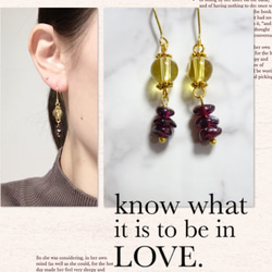 天然石オパール・十字架ピアス/イヤリング ピアス（フック・チェーン