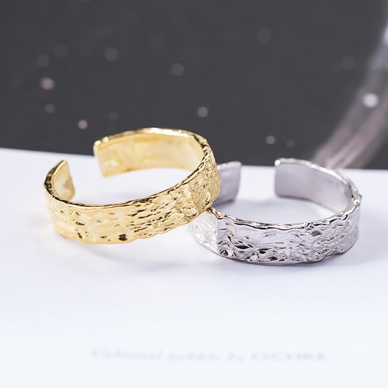 ＜受注制作＞リング　テクスチャー　二色　SILVER　0454