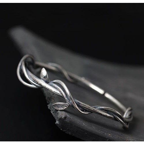 ＜受注制作＞藤蔓のバングル　ふじづる　シルバー　B009