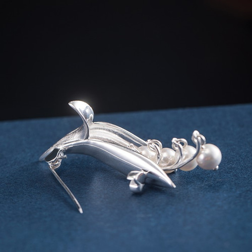 受注制作＞鈴蘭のブローチすずらんシルバーC003