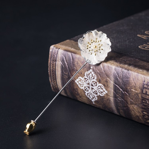 キャンディア メイディランドのブローチばらシルバーC004 