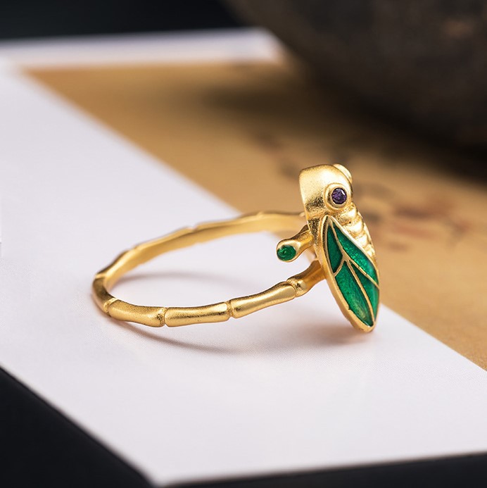 <受注制作>蝉のリング せみ シルバー 夏 R059 <受注制作>蝉のリング せみ シルバー 夏 R059