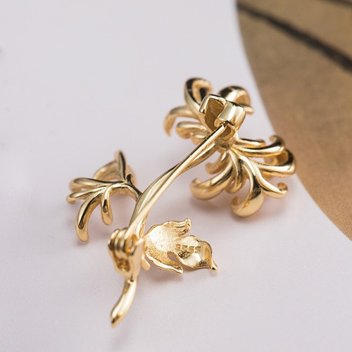 受注制作＞菊の花のブローチ きく シルバー C011 ブローチ Vary 通販  