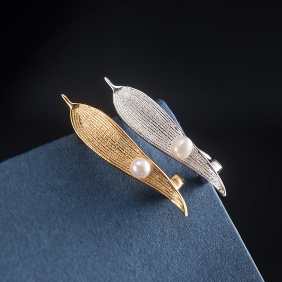 受注制作＞笹の葉のブローチ ささ シルバー C014 ブローチ Vary 通販  