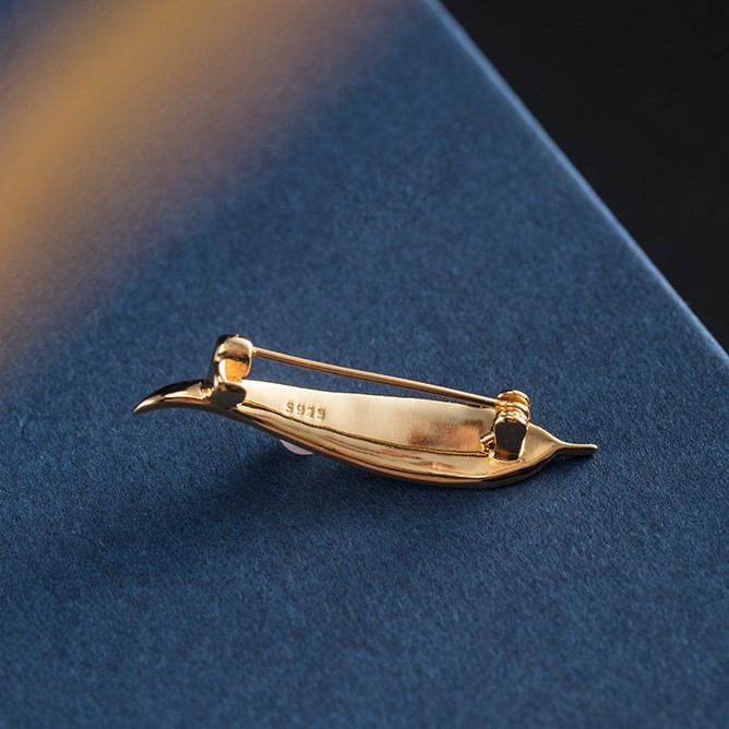 ＜受注制作＞笹の葉のブローチ　ささ　シルバー　C014