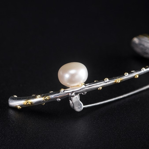 受注制作＞蓮の花のブローチ はす パール C016 ブローチ Vary 通販 