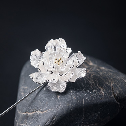 受注制作＞ハナカイドウのブローチ 花海棠 シルバーC017 ブローチ Vary 