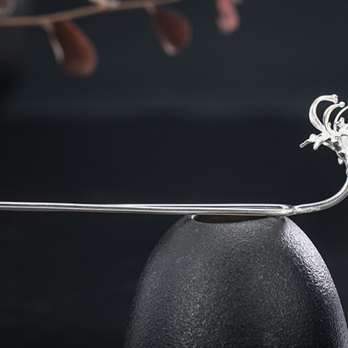 受注制作＞彼岸花のかんざし ヒガンバナ 簪 シルバー K016 かんざし  