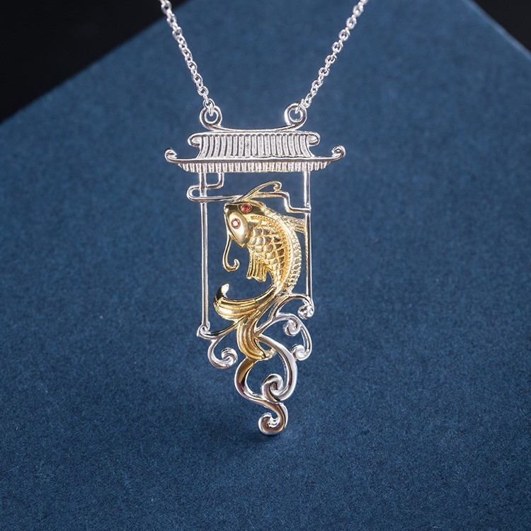 ＜受注制作＞鯉のペンダント　こい　シルバー N005