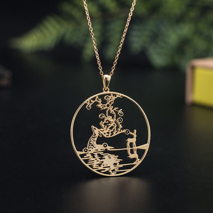 ＜受注制作＞鹿のペンダント　しか　シルバー N010