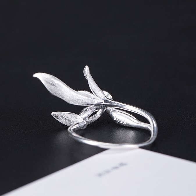 ＜受注制作＞蘭のリング　ラン　花　シルバー　R067