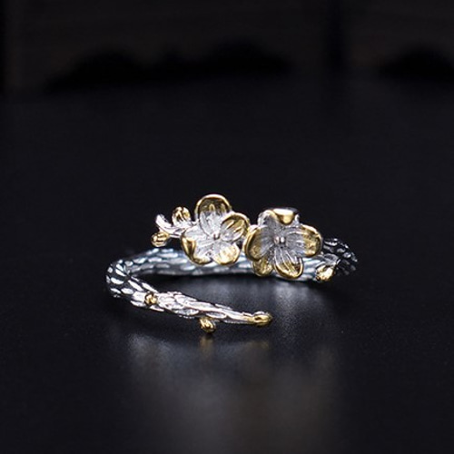 受注制作＞梅の花のリング うめ はな シルバー R075 指輪・リング Vary