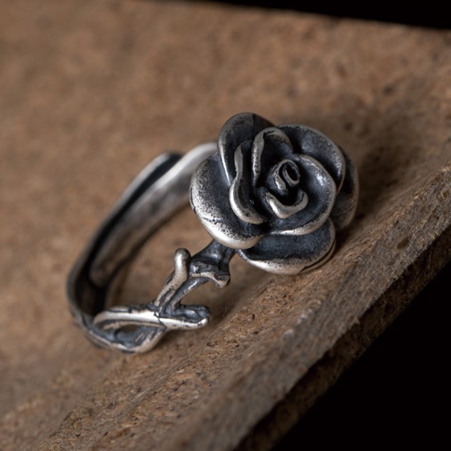 ＜受注制作＞薔薇のリング　ばら　シルバー　R131指輪・リング