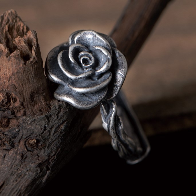 ＜受注制作＞薔薇のリング　ばら　シルバー　R131