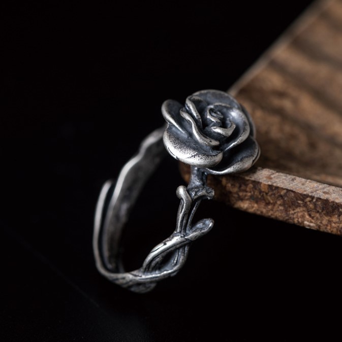 ＜受注制作＞薔薇のリング　ばら　シルバー　R131