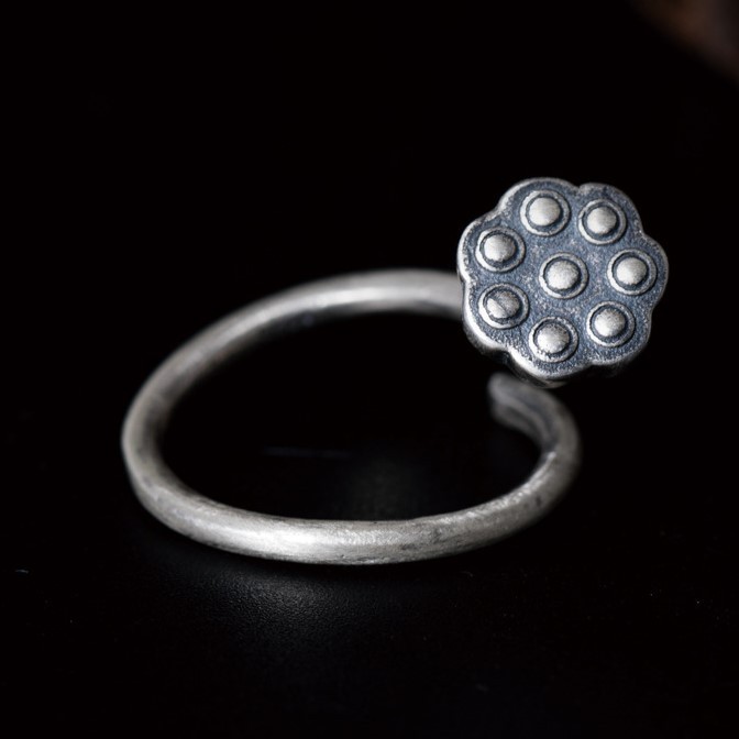 ＜受注制作＞蓮のリング　はす　シルバー　R132
