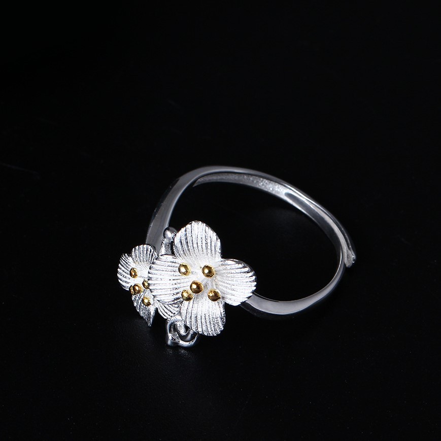 受注制作＞花のリング はな 自分にご褒美 シルバー R137 