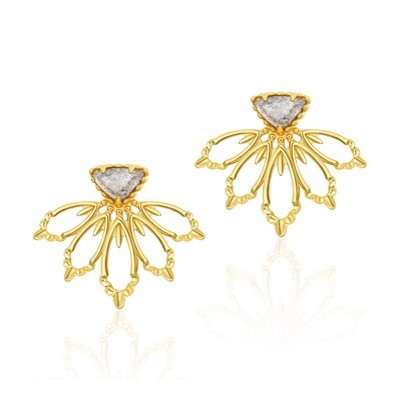 ＜受注制作＞ラブラドライトのピアス　プレゼント　自分にご褒美　0576